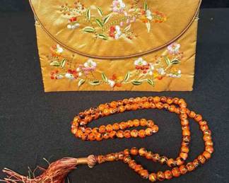 Meditation Mala And Silk Pouch