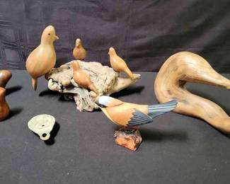Wooden Bird Carvings