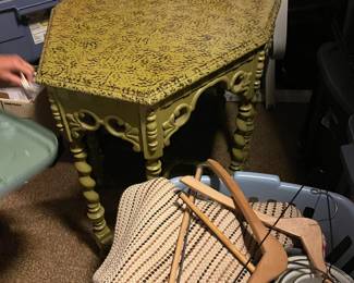 . . . antiqued lamp table