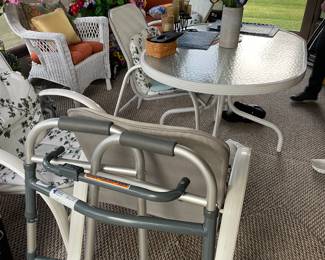 . . . walker and patio table