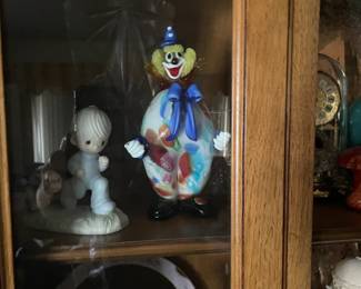 . . . art-glass clown, Precious Moments