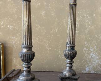 Silver Plate Altar Candlesticks