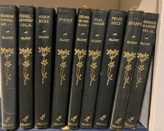 9 Volumes by Eliot - Won in 1942 at Webb School Reading Competition