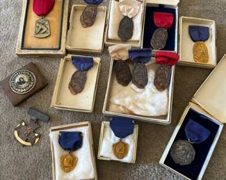 Collection of Camp Achievement Medals 1930's