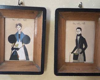 Mr and Mrs Wilson Hand Colored Prints