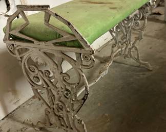 Art Deco Cast Iron Bench - Dancing Nude