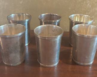 6 Sterling Mint Julep Cups