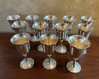 12 Wallace #14 Sterling Goblets