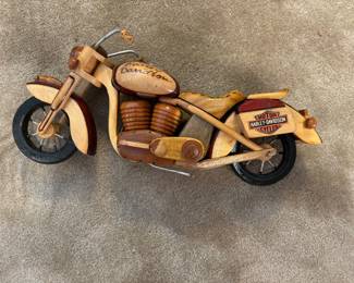 Hand made wooden Harley Davidson