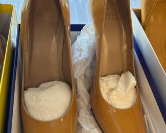 Stuart Weitzman Nude Patent Leather High Heels 7
