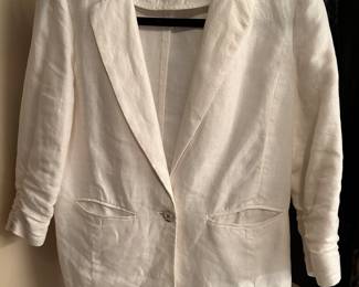 White Linen Blazer