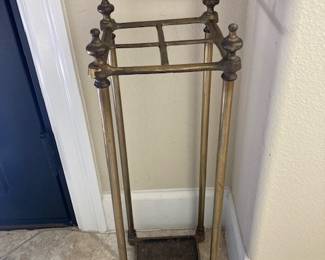 vintage brass umbrella holder