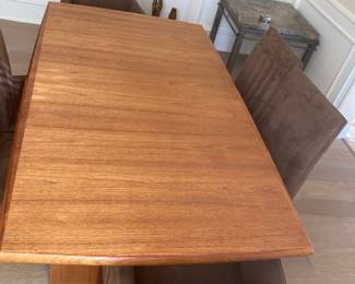 teak dining table and chairs (sold separately)