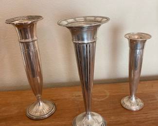 sterling silver vases