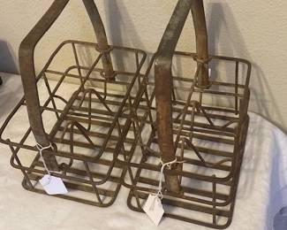 pair of Coke bottle carriers ca 1940's