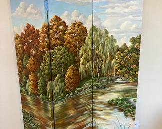 It is over six feet tall  and the panels are each 12" wide