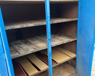 Blue Metal Storage Container