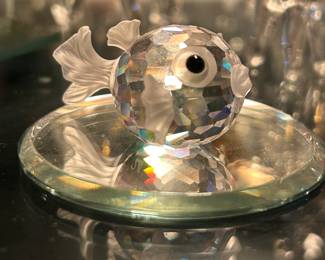 Glass & Swarovski Crystal Figurines: Fish