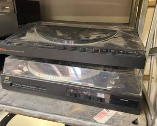 Vintage Stereo Equipment and Electronics: JVC Record Player, Carrera Record Player