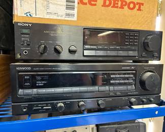 Vintage Stereo Electronics: Kenwood Receiver, Sony Control Center