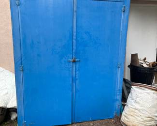 Blue Metal Storage Container