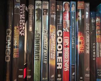 Huge DVD Movie Library: Congo, Connors War, Conspiracy Theory, Constantine, The Contract, Contract Killer, The Contractor, The Cooler, Cops and Robbersons, The Core, The Corruptor, Cosmos...