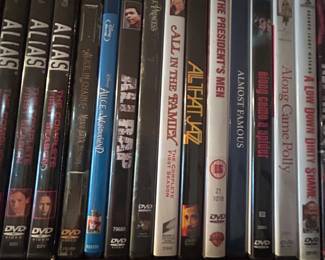 Huge DVD Movie Library: Allies, Alice In Chains, Alice in Wonderland, Ali Rap, A little Princess, All in The Family, All That Jazz, All the Presidents Men, Almost Famous, Along Came a Spider, Along Came Polly, A Low Down Dirty Shame...