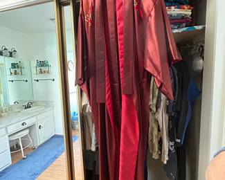 Red Silk Men's Kimono