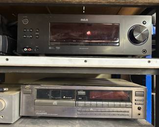 Vintage Stereo Equipment: RCA Receiver, JVC Converter