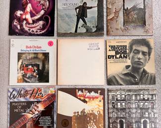 Vintage Vinyl Records Rock, Blues, and More: Whitesnake, Neil Young, Led Zeppelin, Bob Dylan, Great White Wonder