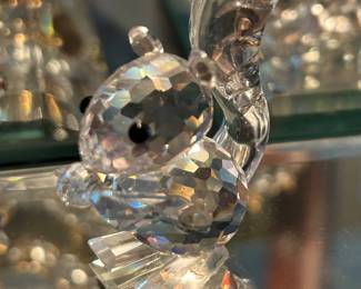 Glass & Swarovski Crystal Figurines: Squirrel 