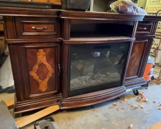Large Freestanding Electric Fireplace and TV Stand