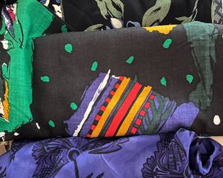 Huge Selection of Fabric: Vintage Silk Patterned Fabric
