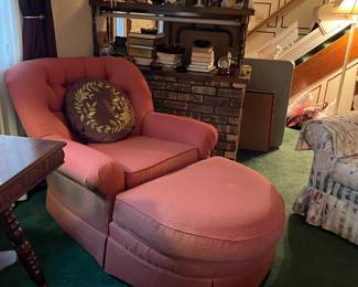 Club chair with ottoman