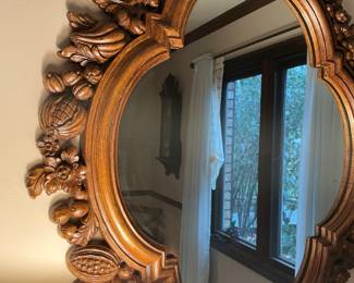 Carved look mirrors