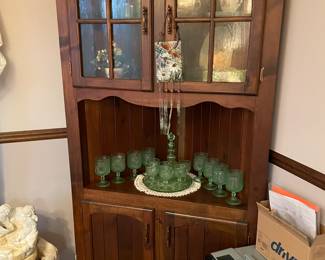 Corner china cabinet