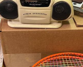 Vintage radios throughout