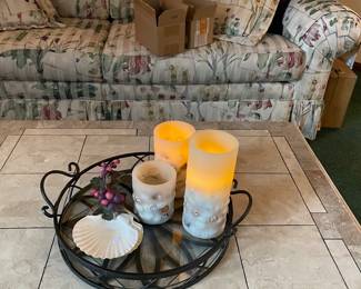 Faux marble coffee table