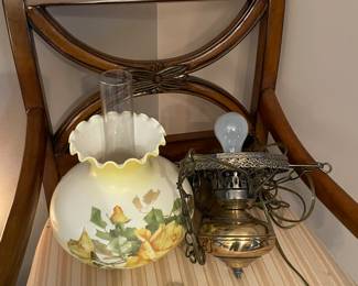 Hand painted hanging lamp