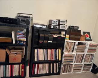 records vinyl vintage audio, 8-track players