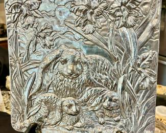 Vintage signed and dated Bunny tray