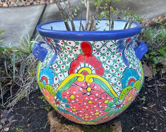 Colorful Mexican planter