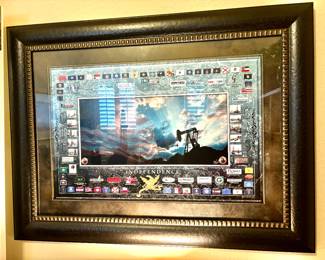 Large signed oil rig art by Gary Crouch