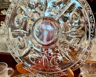 Large vintage glass charger