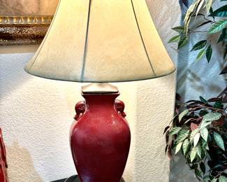 Elephant head ceramic lamp