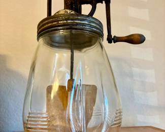 Antique butter churn