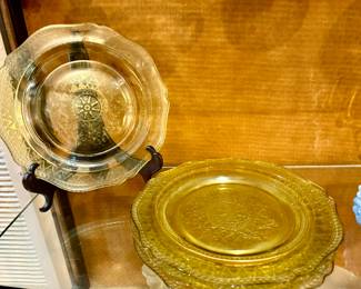 Depression glass plates