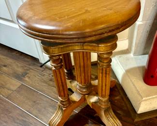 Antique swivel music stool