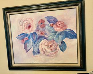 Pastel floral oil