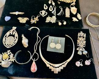Large selection of sterling jewelry